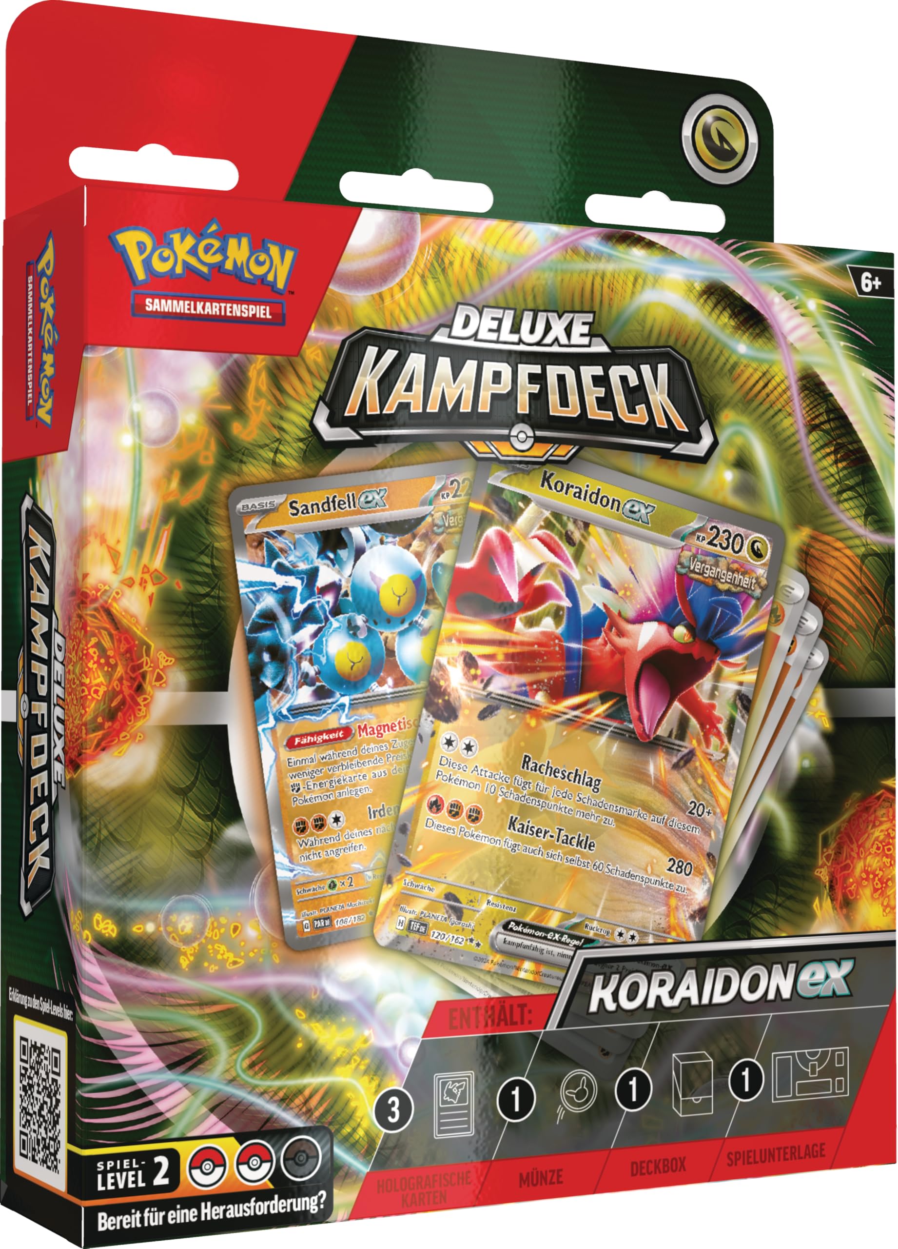 Pokémon-Sammelkartenspiel: Deluxe-Kampfdeck Koraidon-ex (sofort spielbares Deck mit 60 Karten & Zubehör)